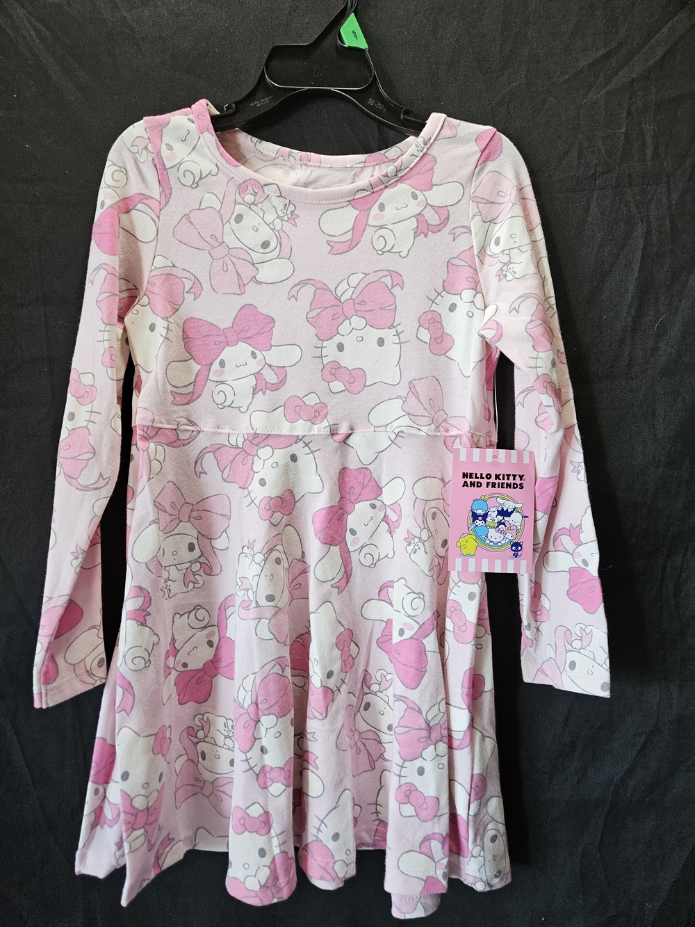 Hello Kitty Pink & White Long Sleeve Skater Nightgown
